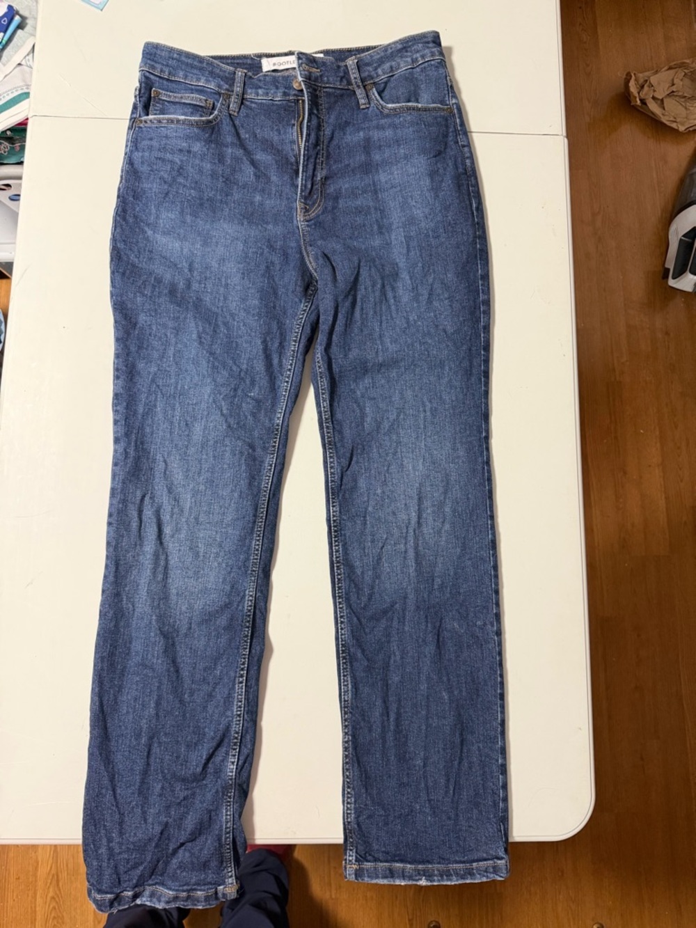 Straight Leg Women’s Jeans in Medium Blue by